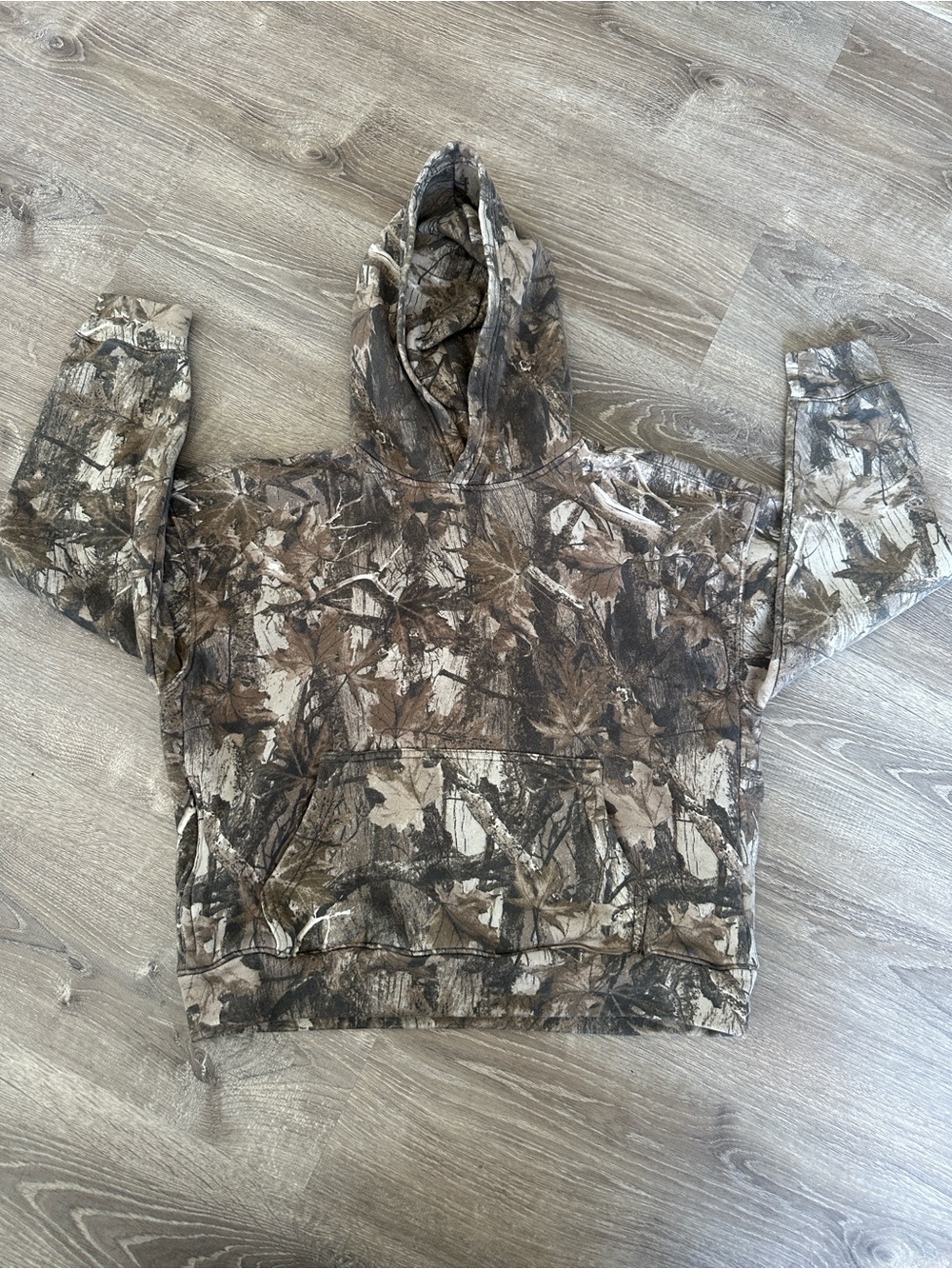 Hollister Woodland Camo Hoodie - Brown & Tan